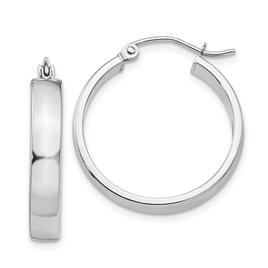 Gold Classics(tm) 14kt. White Gold 22mm Polished Hoop Earrings