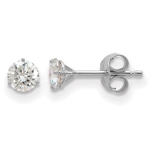 True Light(tm) 4.0mm Moissanite Martini Post Earrings