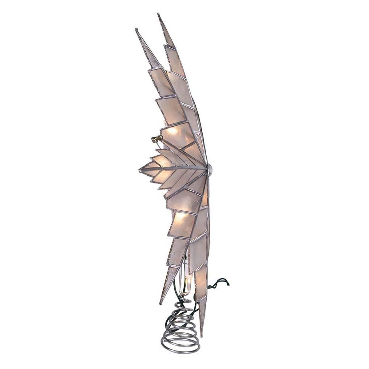 Kurt S. Adler 15in. Capiz Silver Star Tree Topper