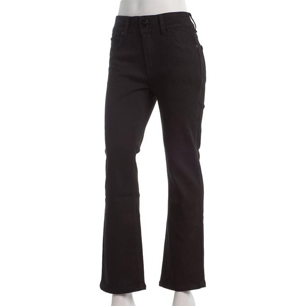Womens Tahari Double Button Mid Rise Mini Bootcut Jeans