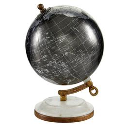 9th & Pike® Black Marble And Metal Modern World Globe