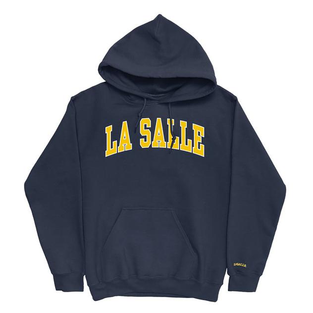 Mens La Salle Mascot One Cuffed Pullover Fleece Hoodie