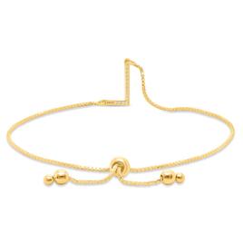 Nova Star® Gold-Plated 1/10ctw. Lab-Grown Diamond L Bolo Bracelet