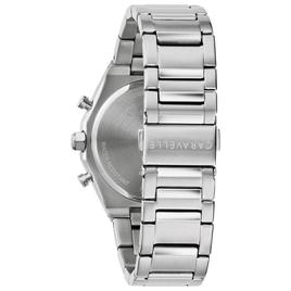 Mens Caravelle Stainless Steel Grey Dial Chrono Watch - 43A158