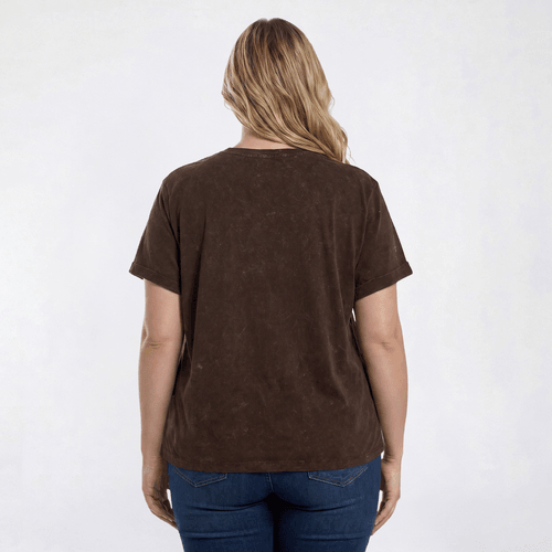 Juniors Plus Attitude Not Included Rhinestone Distressed Tee