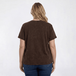 Juniors Plus Attitude Not Included Rhinestone Distressed Tee