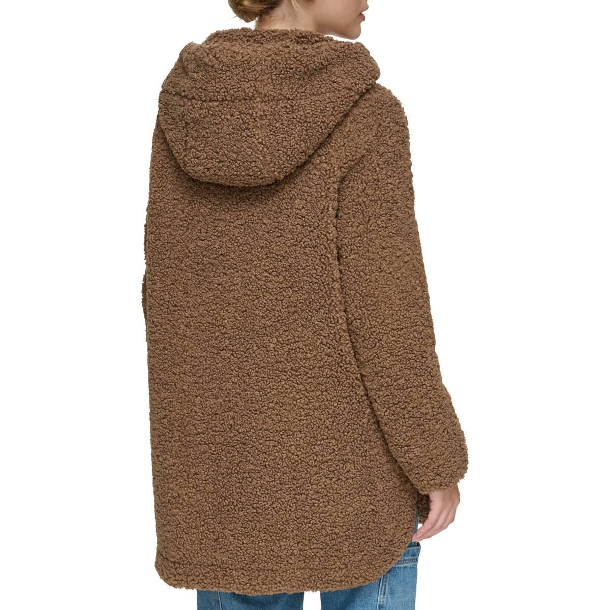 Womens Marc New York Sherpa Jacket With Hood