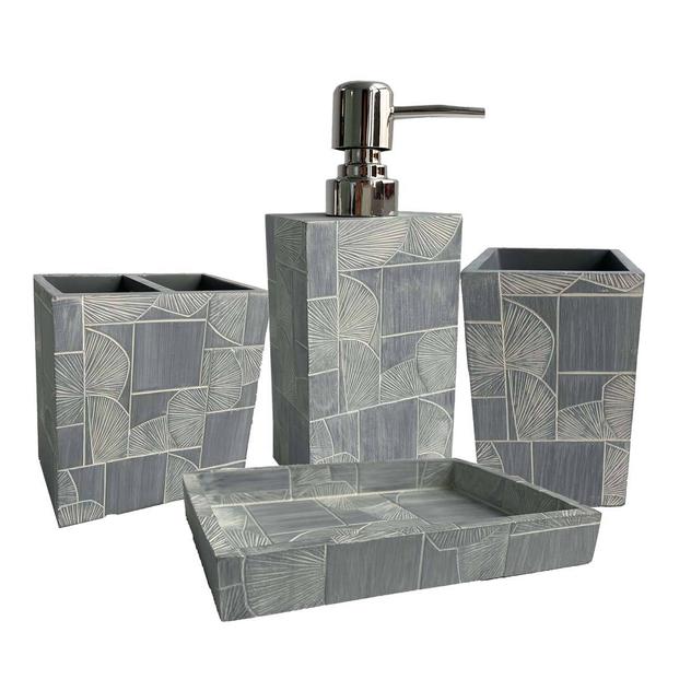 Sweet Home Collection 4pc. Casanova Bath Accessory Set