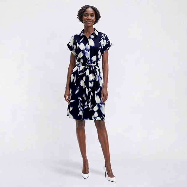 Plus Size Cocomo Dolman Sleeve Floral Shirtdress