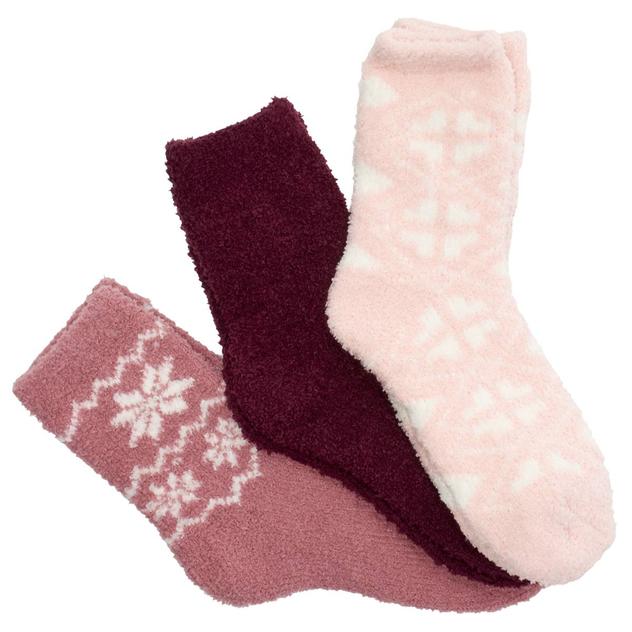 Womens Cuddl Duds® 3pk Fair Isle Crew Socks