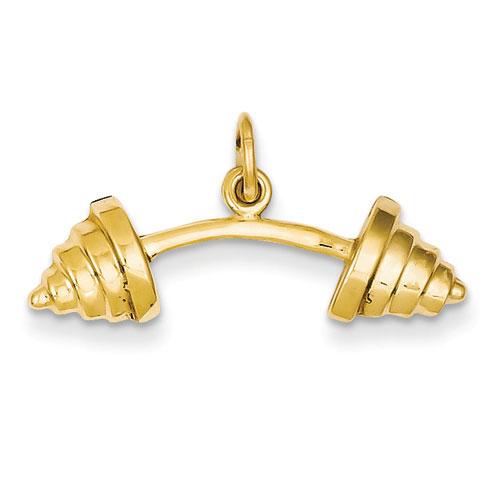 Gold Classics(tm) 14kt. Barbell Charm
