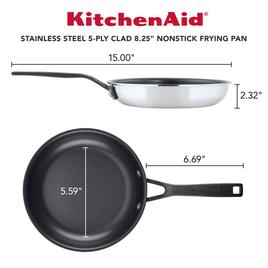 KitchenAid® 8.25in. 5-Ply Stainless Steel Nonstick Frying Pan