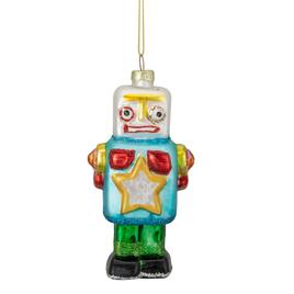 Northlight Seasonal 4.75in. Glass Robot Christmas Ornament