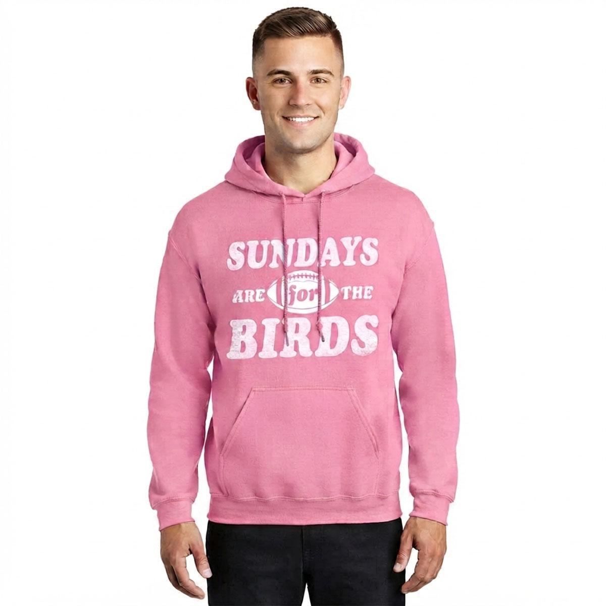 Mens Tailgate Philadelphia Football Sunday Birds Hoodie - Pink
