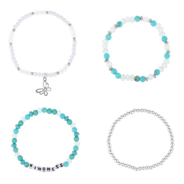 Ashley 5pc. Kindness Silver-Tone Bracelet Set