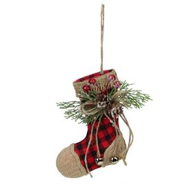 Northlight Seasonal 5.75in. Burlap Christmas Stocking Ornament