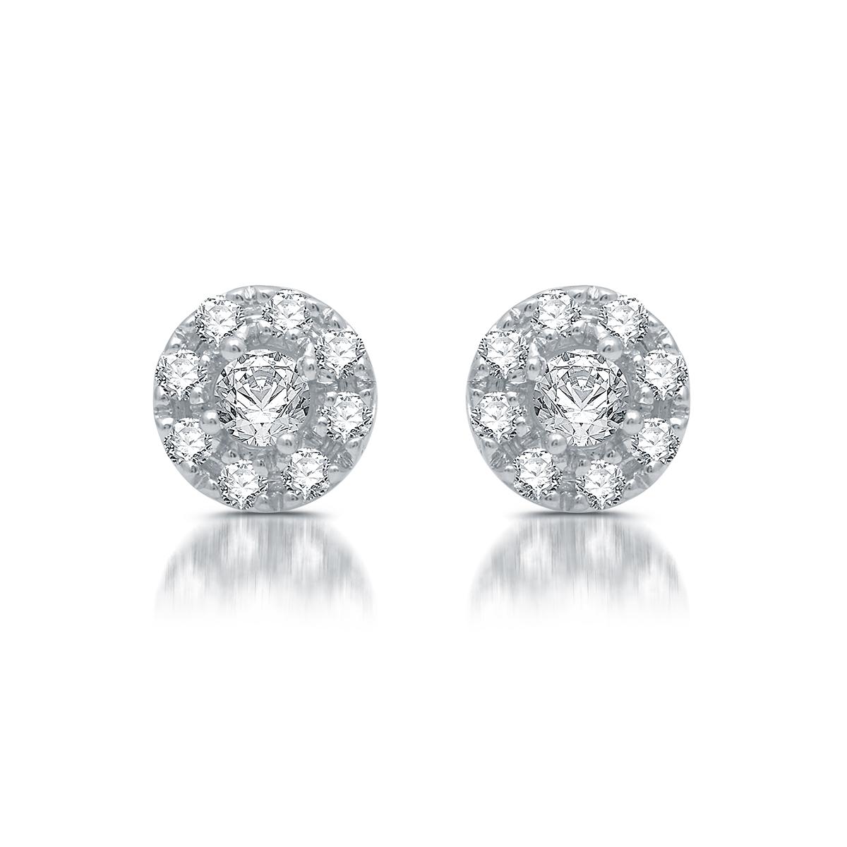 Nova Star® Sterling Silver 1/4ctw. Lab Grown Diamond Earrings