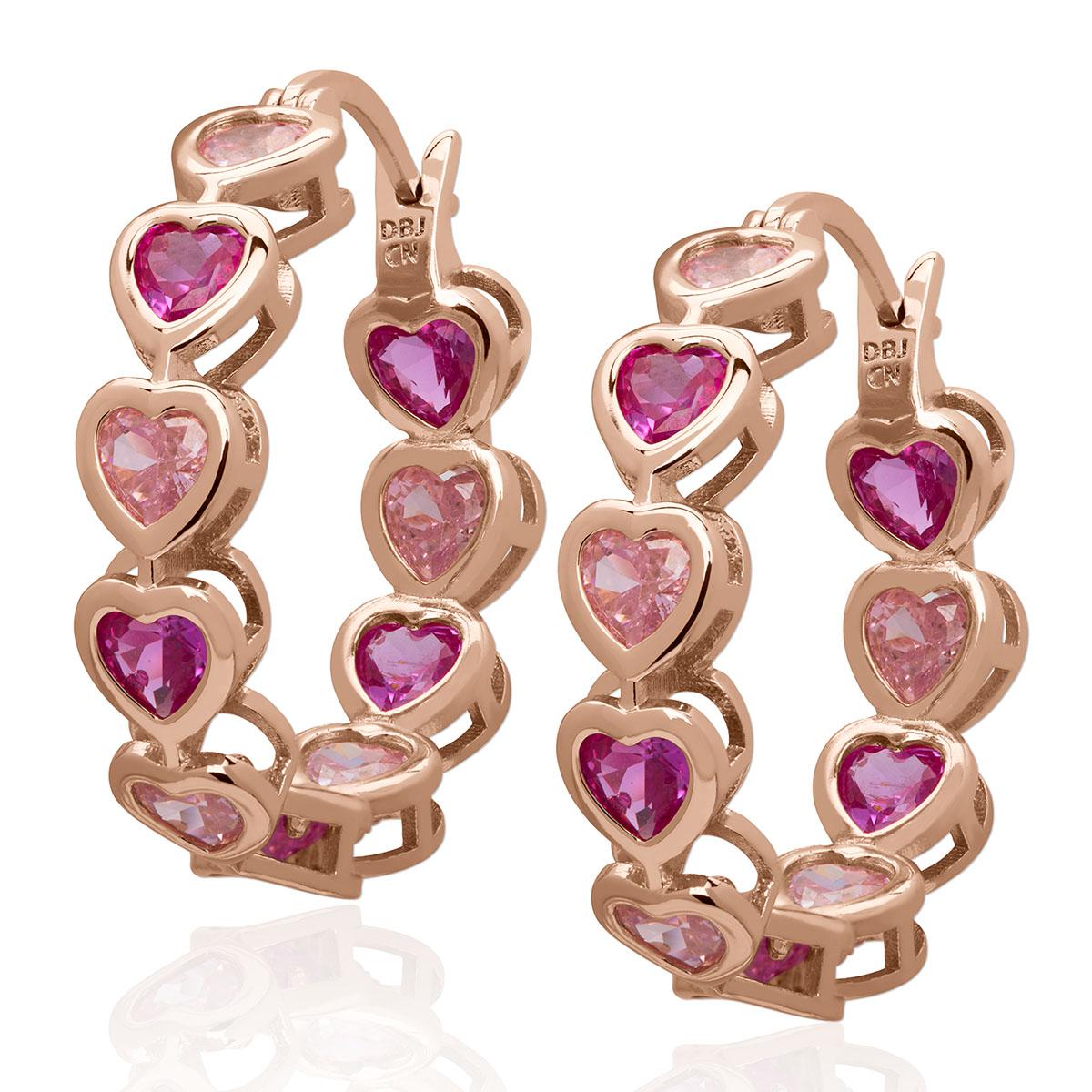 Gianni Argento Heart Bezel Hoop Pkp