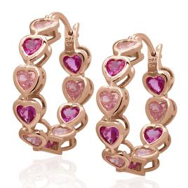 Gianni Argento Heart Bezel Hoop Pkp