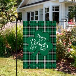 Northlight Seasonal Happy St. Patrick's Day Plaid Garden Flag