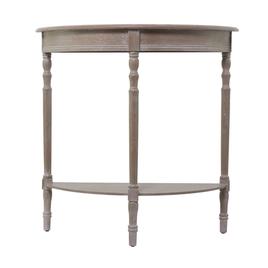 9th & Pike(R) Light Brown Traditional Half Moon Wood Console Table