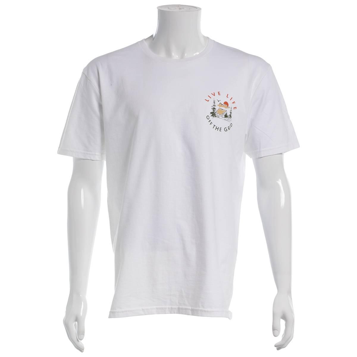 Mens Life Off The Grid Short Sleeve Tee - White