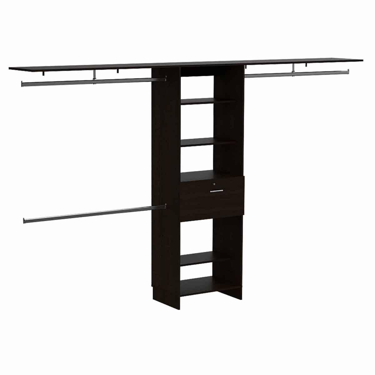 FM FURNITURE Broncos Dark Walnut 3 Drawers Closet