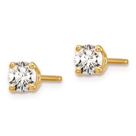 Pure Fire 14kt. Yellow Gold 1/3ctw. 4-Prong Diamond Stud Earrings