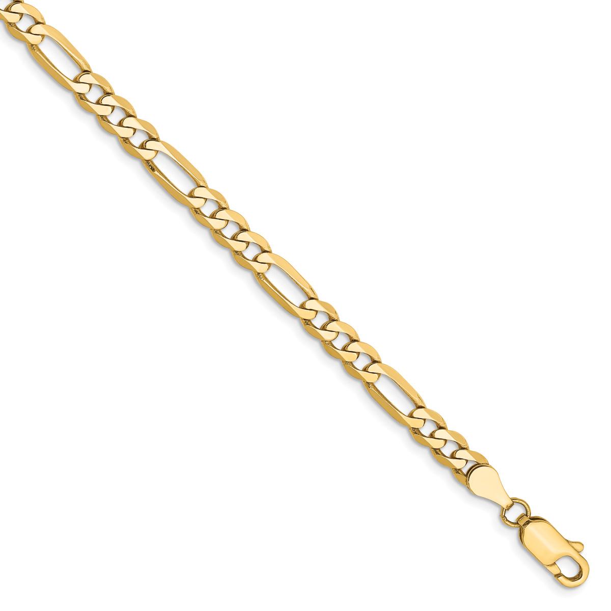 Gold Classics™ 4.75mm. 14k Gold Flat Figaro Chain Necklace