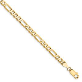 Gold Classics™ 4.75mm. 14k Gold Flat Figaro Chain Necklace