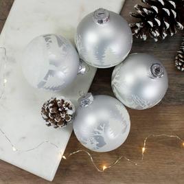 Northlight Seasonal Reindeer Christmas Ball Ornaments - Set of 4