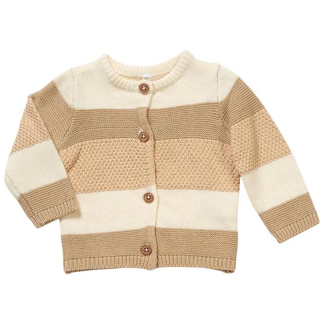 Baby Boy (NB-12M) Rock A Bye Baby® Color Block Button Cardigan