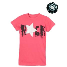 Girls Mi Amore Gigi Rock Top & Flower Accessory