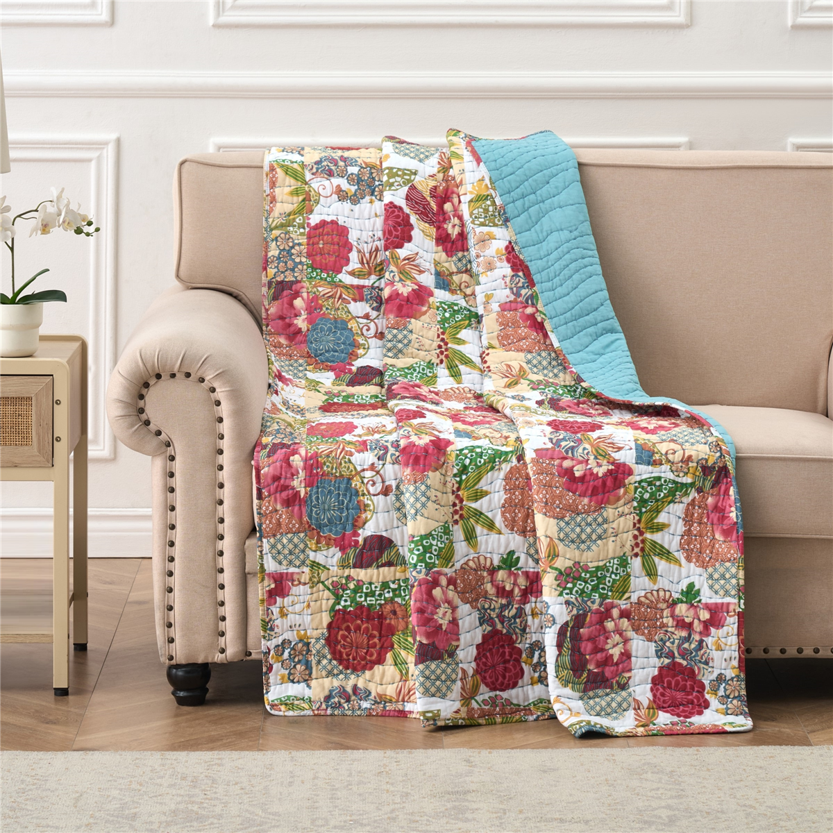 Greenland Home Fashions™ Jewel Reversible Quilted Throw Blanket