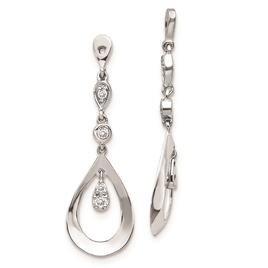 Pure Fire White Gold Diamond Teardrop Dangle Earring Jackets