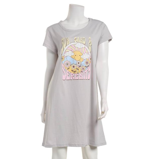 Plus Size Goodnight Kiss Sun Sand & Serenity Screened Nightshirt