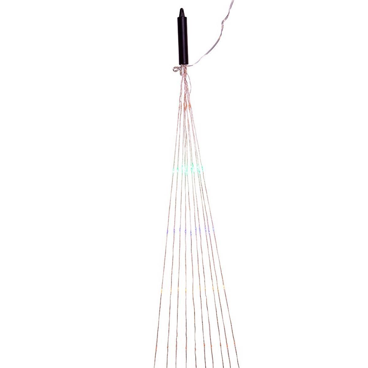 Kurt Adler 78in Silver Nylon 200 Multi-colored LED Lights