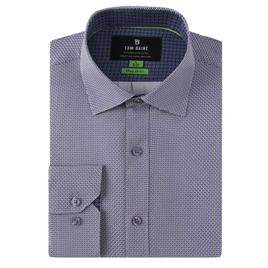 Mens Tom Baine Regular Fit Diamond Dress Shirt - Dark Blue