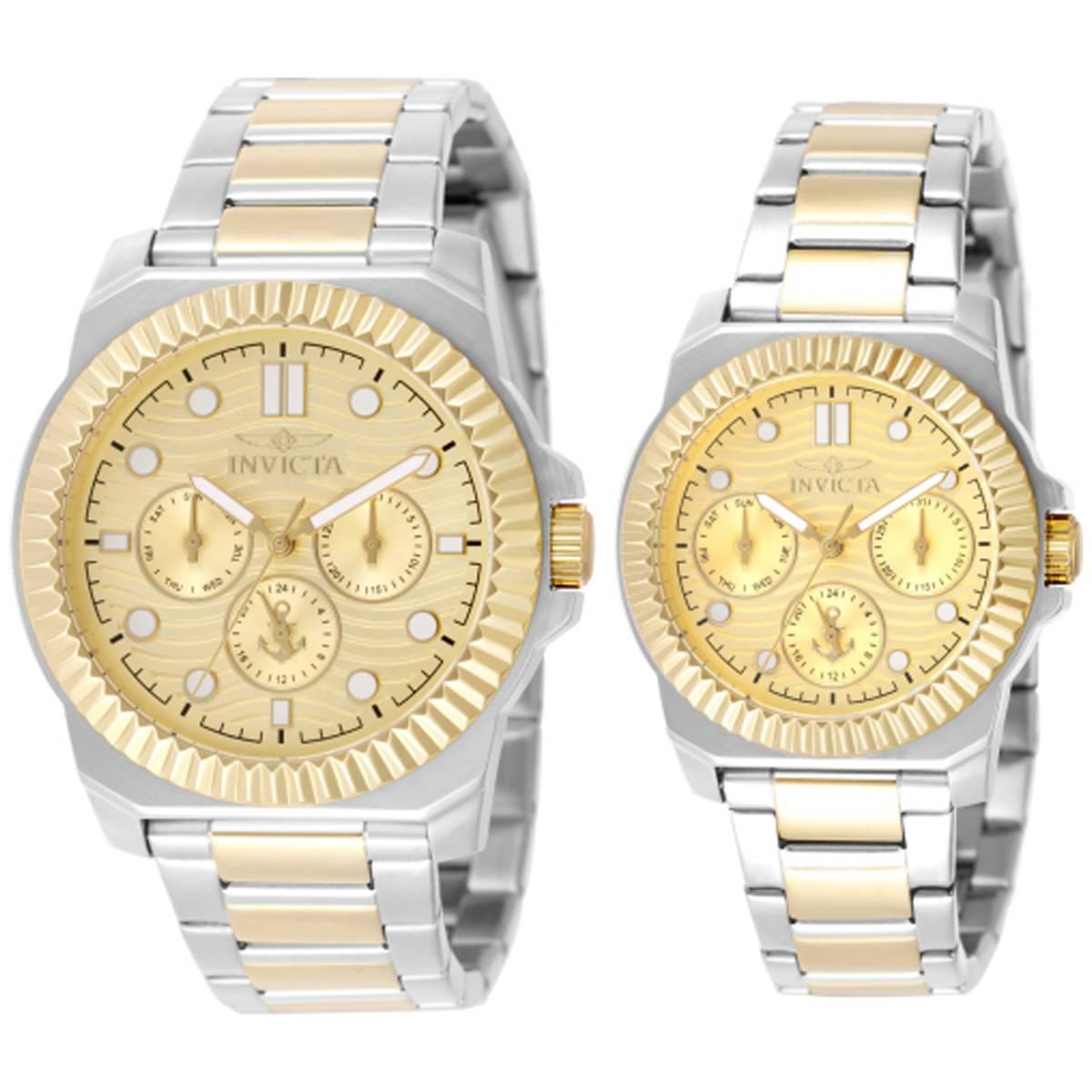 Womens Invicta Ocean Voyage Gold Dial Quartz Watch - 49258