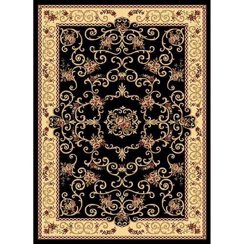 Rugs America(tm) New Vision Souvanerie Rectangle Area Rug - Black