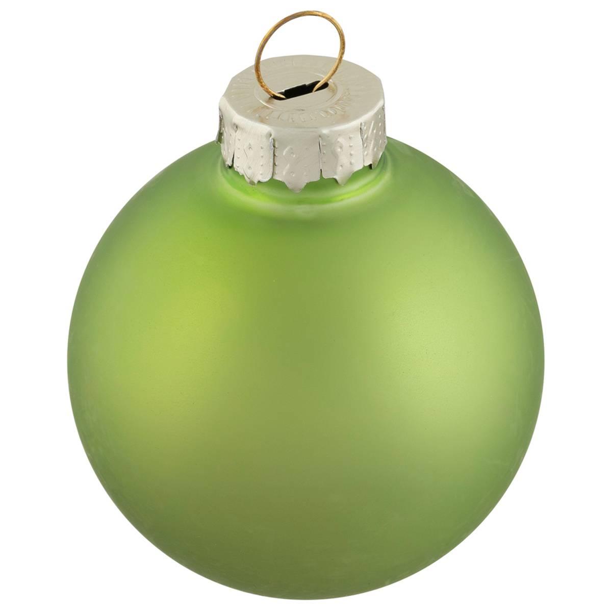Northlight Seasonal 10ct. Grass Green Glass Christmas Ornaments