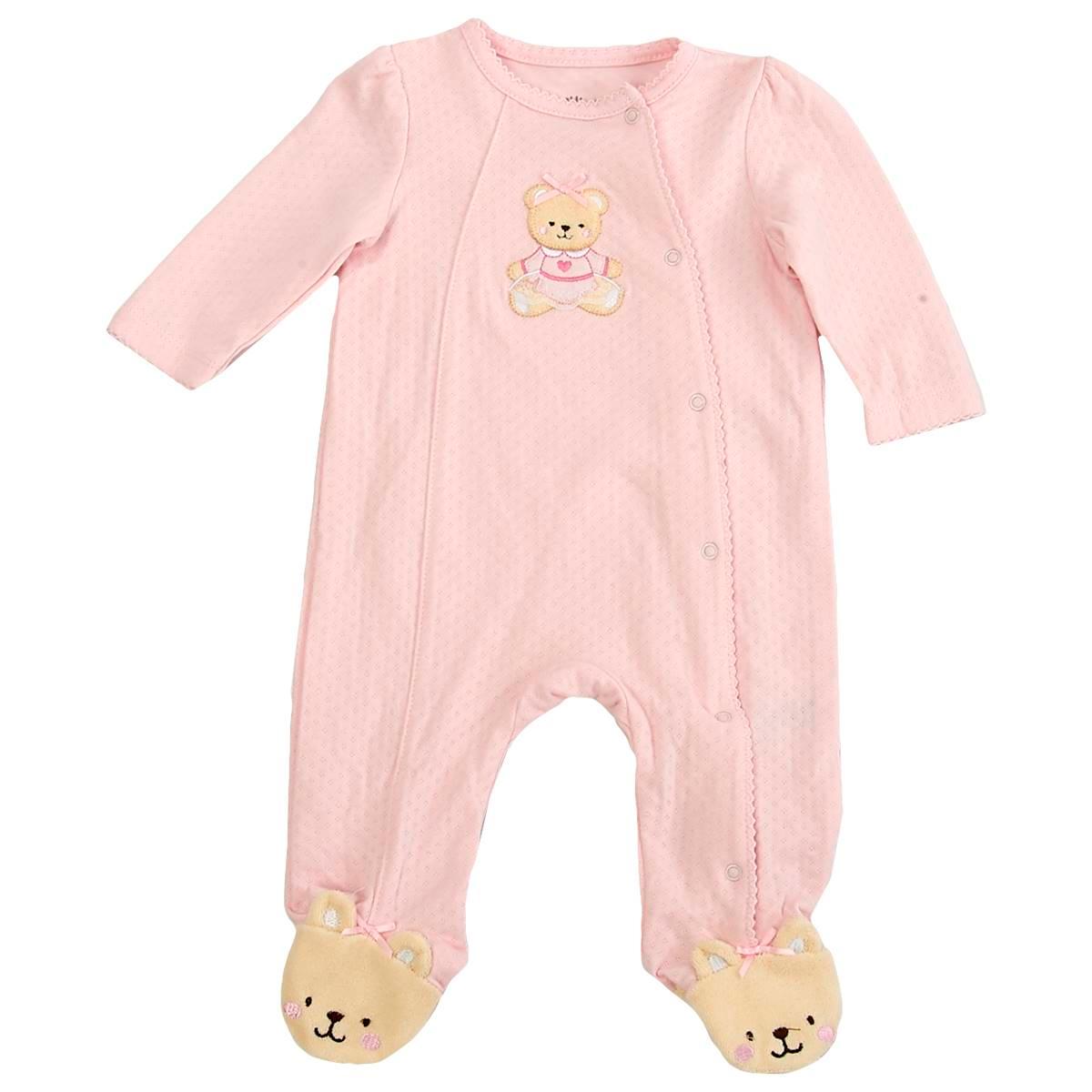 Baby Girl (NB-9M) Little Me Sweet Bear Girl Footie Sleeper