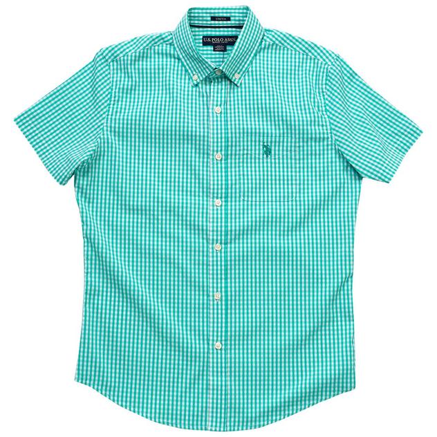 Mens U.S. Polo Assn.® Gingham Woven Button Down Shirt