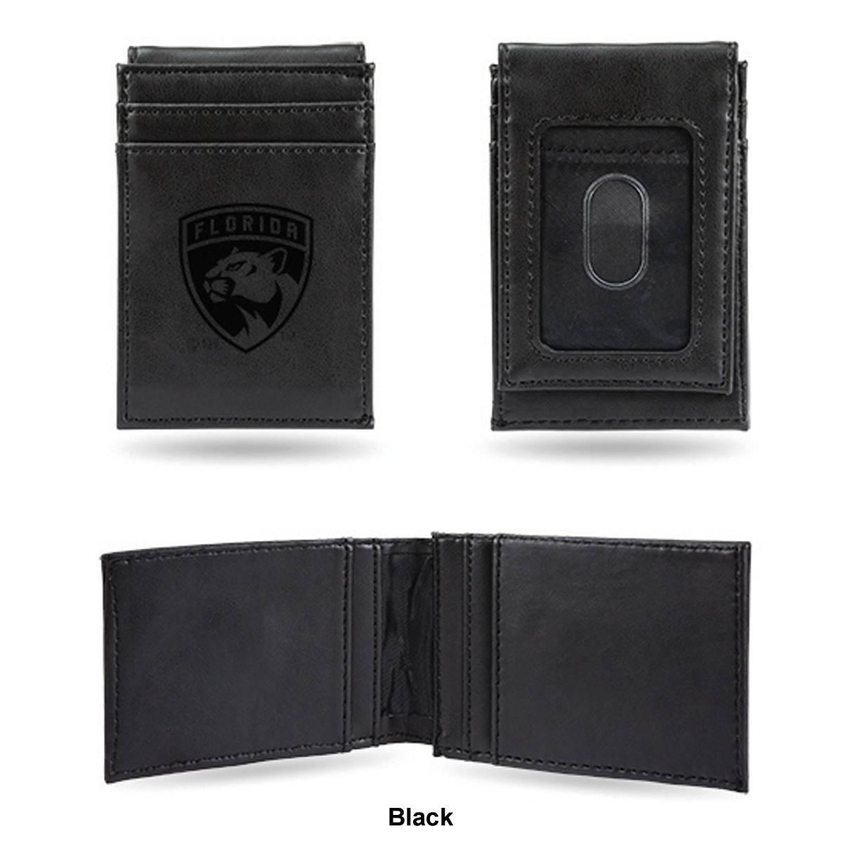 Mens NHL Florida Panthers Faux Leather Front Pocket Wallet