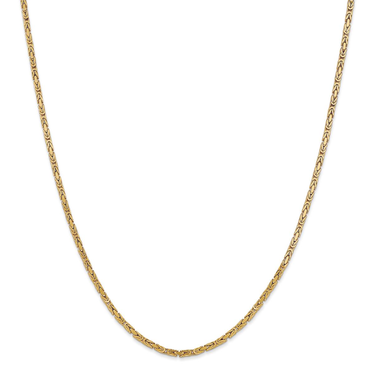 Gold Classics™ 2mm. 14kt. Gold Byzantine Chain Bracelet