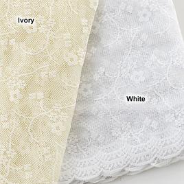 Priscilla Bridal Lace Rod Pocket Curtain Panel