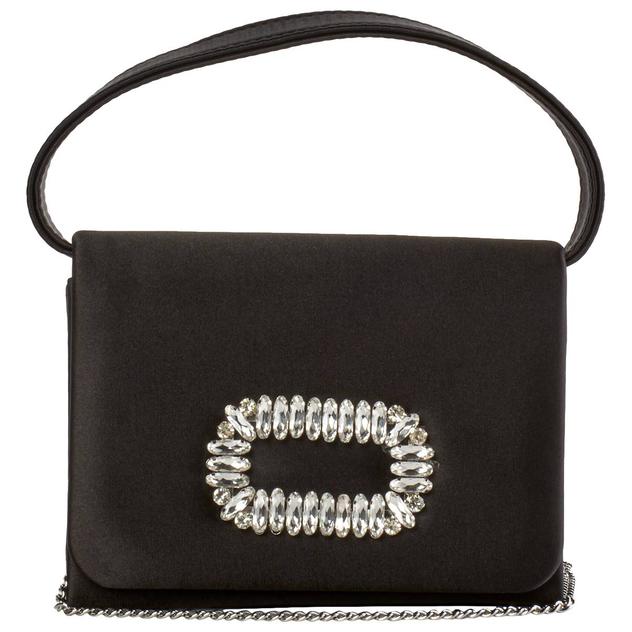 D'Margeaux Evening Bag with Rhinestone Buckle