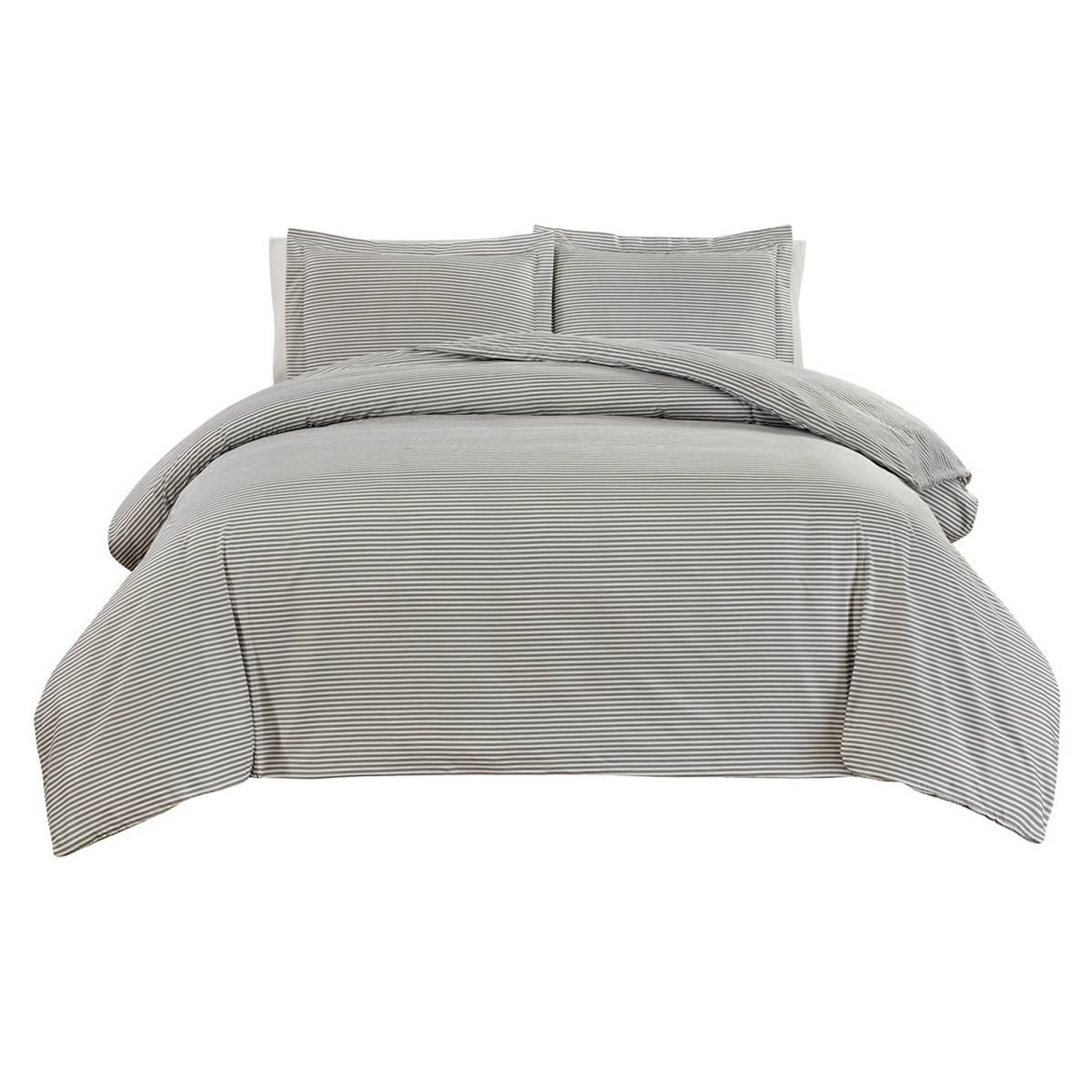 Bibb Home Oxford 4pc. Duvet & Down Alternative Comforter Set