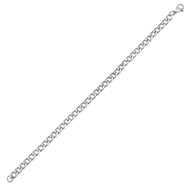 Mens Iron Saints 5mm Cuban Link Silver-Tone Bracelet