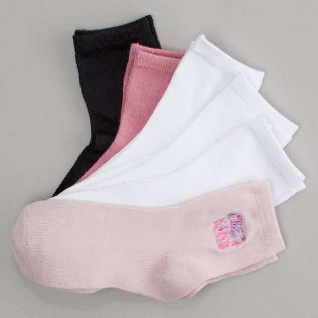 Girls Tahari 6pk. Be Kind Solid Buttery Soft Ankle Socks